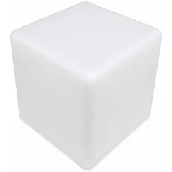 SATISFIRE LED Würfel Cube 50x50cm E27 kaltweiß Leuchtwürfel outdoor Beistelltisch