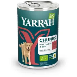 Yarrah Hund Chunks - Rind bio 405g