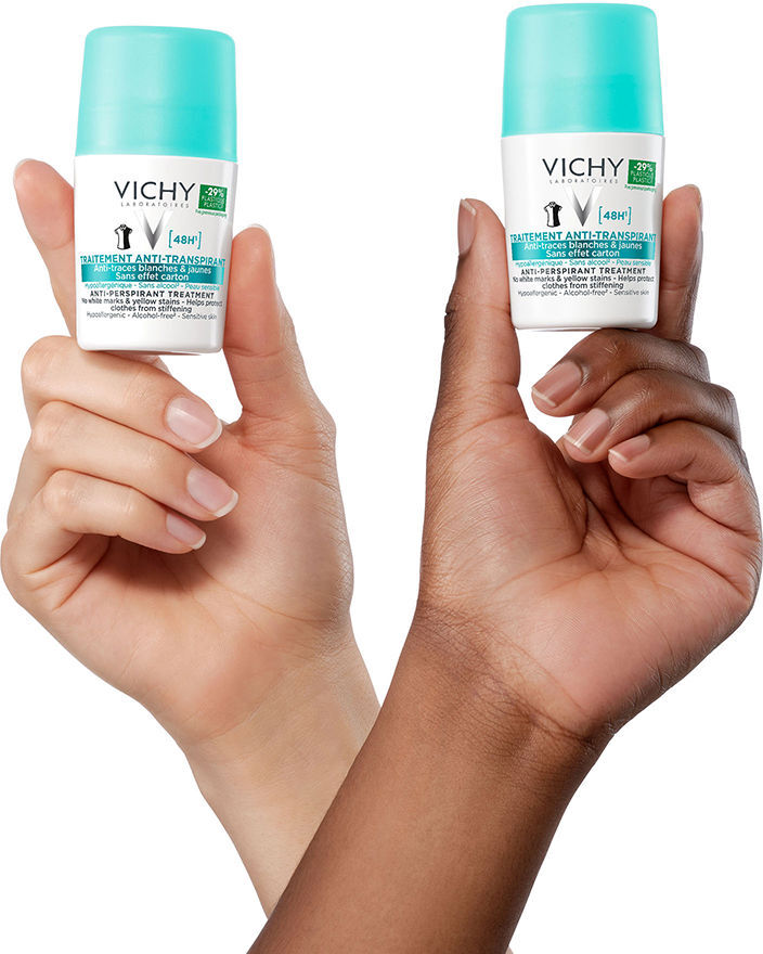 Vichy Laboratoires Deo traitement anti-transpirant antimanchas blancas 48h roll-on 50 ml