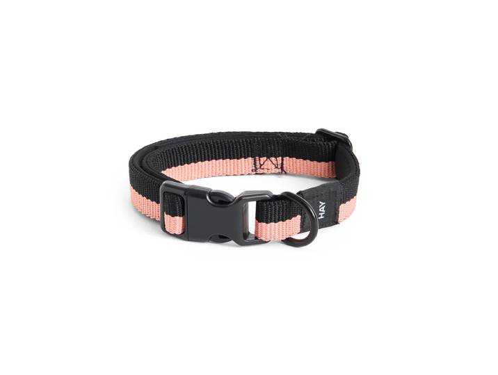 HAY - Dogs Hundehalsband, S/M, rosa / schwarz