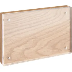 magnetischer Bilderrahmen Acryl/Eiche 100 x 150 mm, Acryl (PMMA), transparent, Eiche