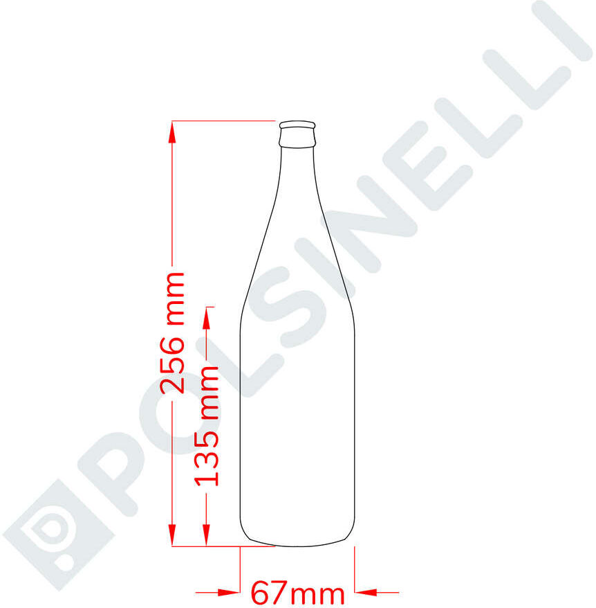 Polsinelli Bouteille pour eau minérale 500 ml (30 pcs)