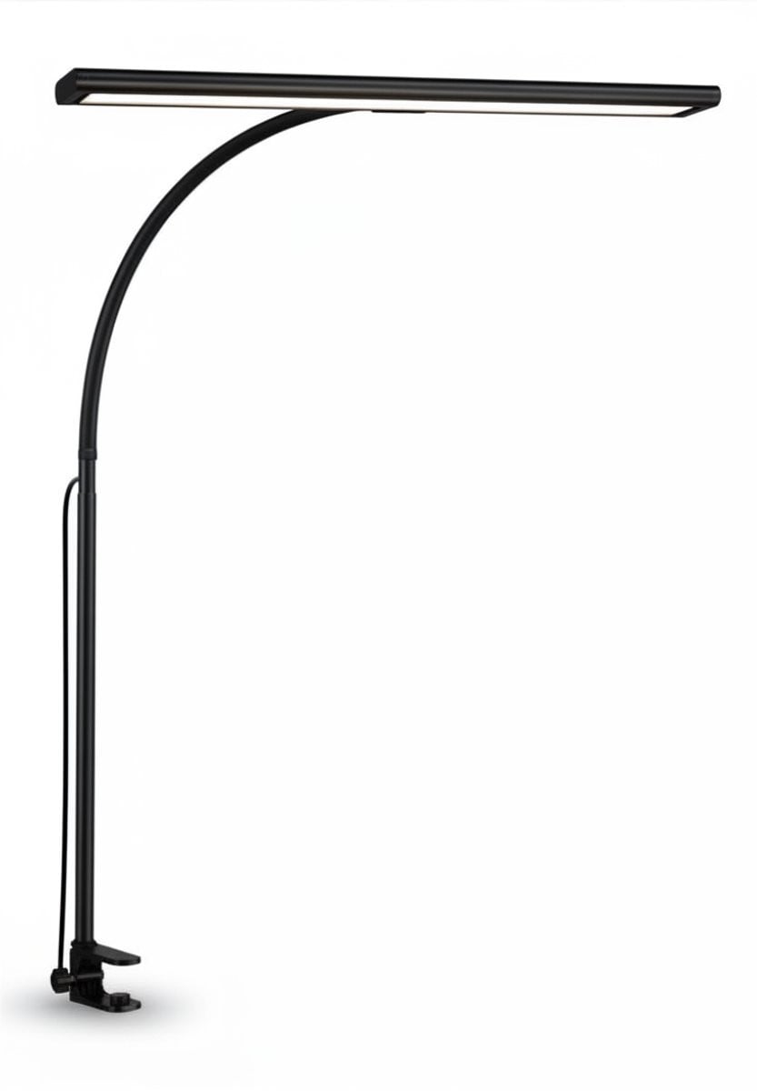 LED Bureaulamp met Clip en 3 Kleurtemperaturen - Zwart