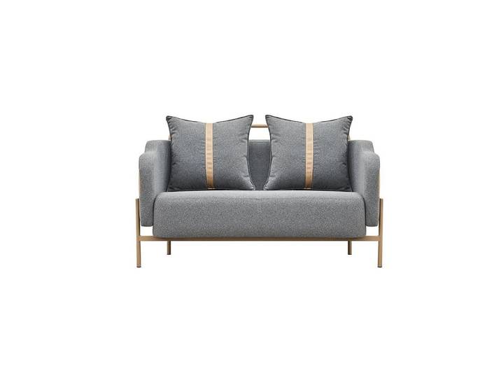JVmoebel 2-Sitzer Sofa grau abnehmbare Kissen modern funktional ergonomisch, 1 Teile, Made in Europa