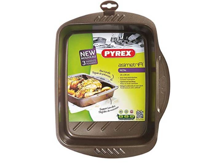 Pyrex As25Rr0 Ovenschaal, Metaal, Chocolade, 25X20 Cm