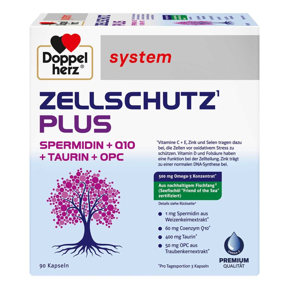 Queisser Pharma GmbH & Co. KG Doppelherz Zellschutz Plus Spermid.+Q10+Taurin+OPC 20087747