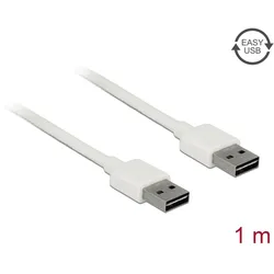 Delock Kabel EASY-USB 2.0 Typ-A Stecker > EASY-USB 2.0 Typ-A Stecker 1 m weiß