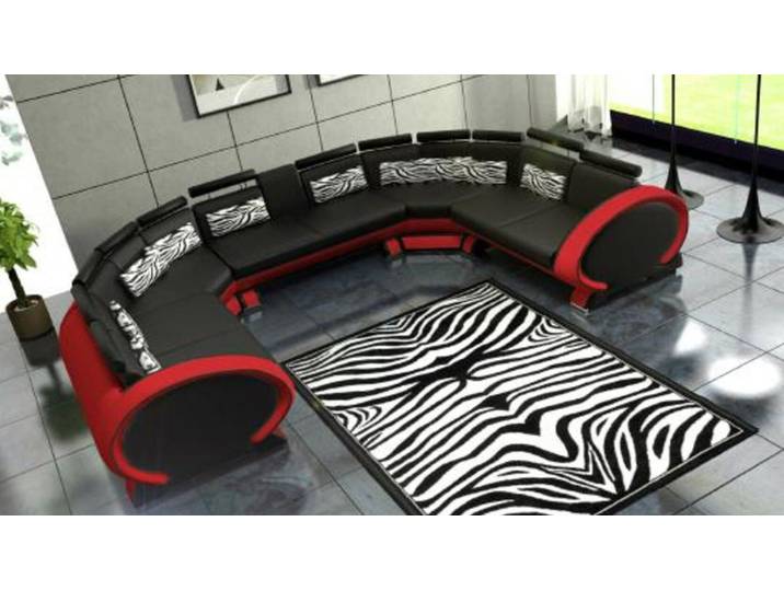 JVmoebel Wohnlandschaft Moderne Ledercouch mit USB-Schnittstelle und gemütlicher Sitzecke, Made in Europa
