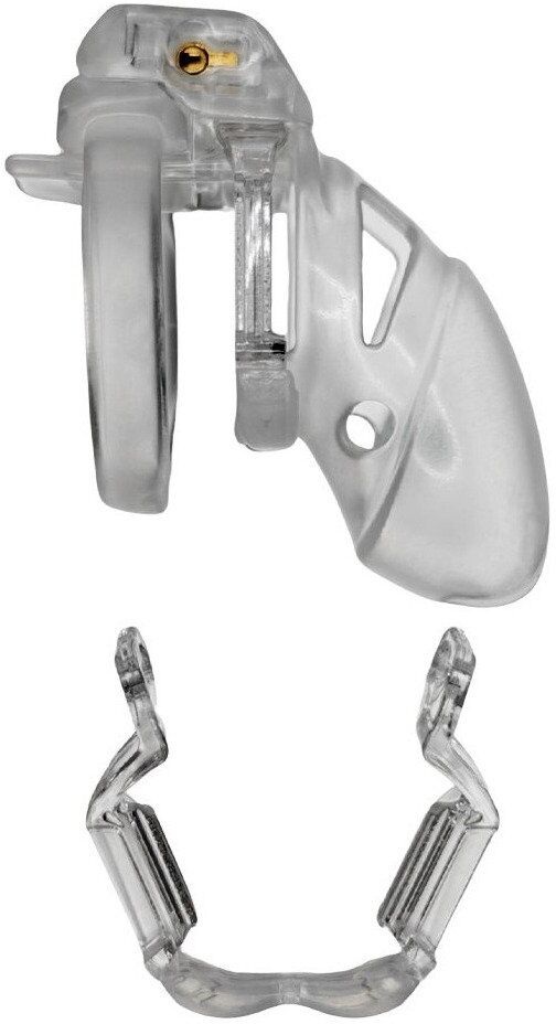 The Vice Cage de chasteté transparente Vice Mach 2 avec anneaux confort