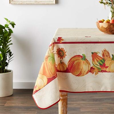Violet Linen Fall Harvest Thanksgiving Autumn Leaves Sunflowers