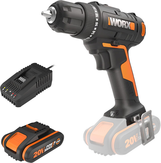 Worx WX100 - Perceuse visseuse à batterie - 20V/2Ah