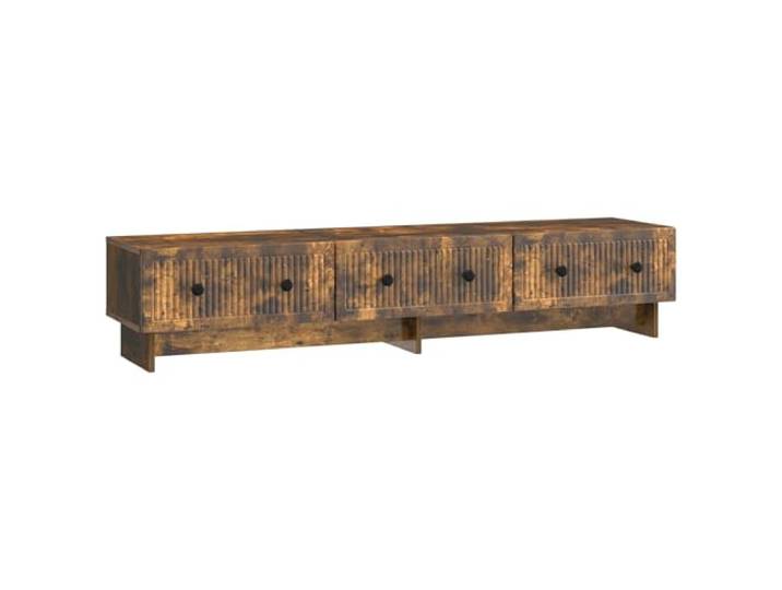 KUPTYERFG TV Lowboard Geräucherte Eiche 147x34,5x30 cm Fernsehtisch Kompakte Fernsehkommode für Wohnzimmer und Schlafzimmer mit 3 Schubladen für geordneten Stauraum und zeitloses Design.