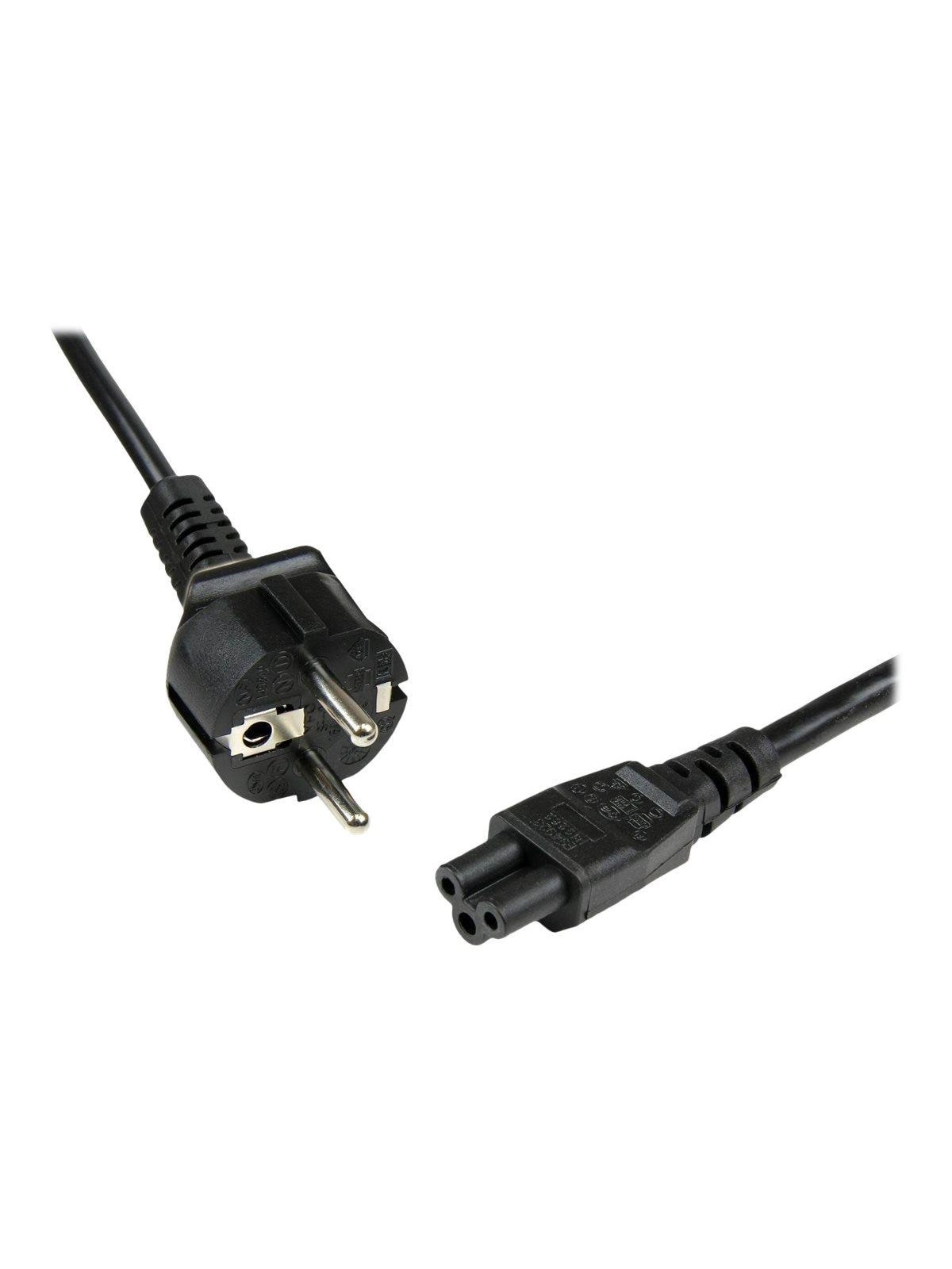 StarTech.com 3 Prong Laptop Power Cord Schuko CEE7 to C5 Clover Leaf - power cable - 1 m