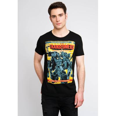 T-Shirt LOGOSHIRT "Transformers - Robots In Disguise", Herren, Gr. L, schwarz, 100% Baumwolle, bedruckt, normal, Rundhals, Shirts T-Shirt, mit großem Transformers-Frontprint