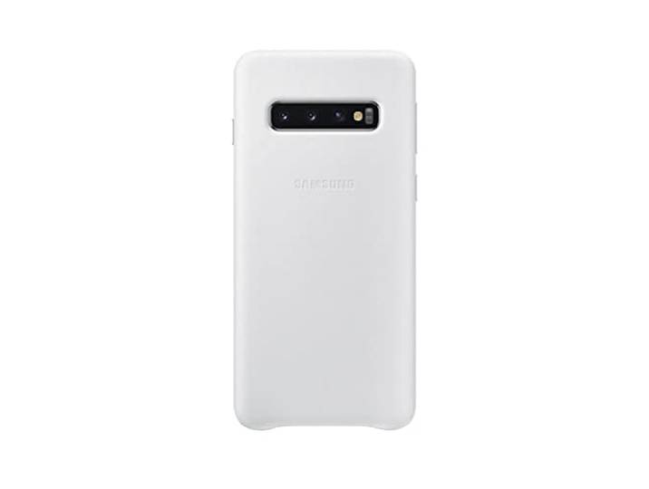 Leren hoesje voor Galaxy S10, wit