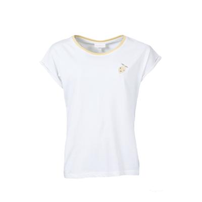 T-Shirt KLEINIGKEIT "Kleinigkeit Tutti Frutti Shirt", Damen, Gr. M, weiß (sunshine gelb), 100% Baumwolle, bedruckt, normal, Rundhals, Shirts T-Shirt