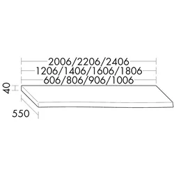 Burgbad Konsolenplatte KPF Massiv 40x606x550 Eiche Massiv Cacao, WPDR060A0358 WPDR060A0358