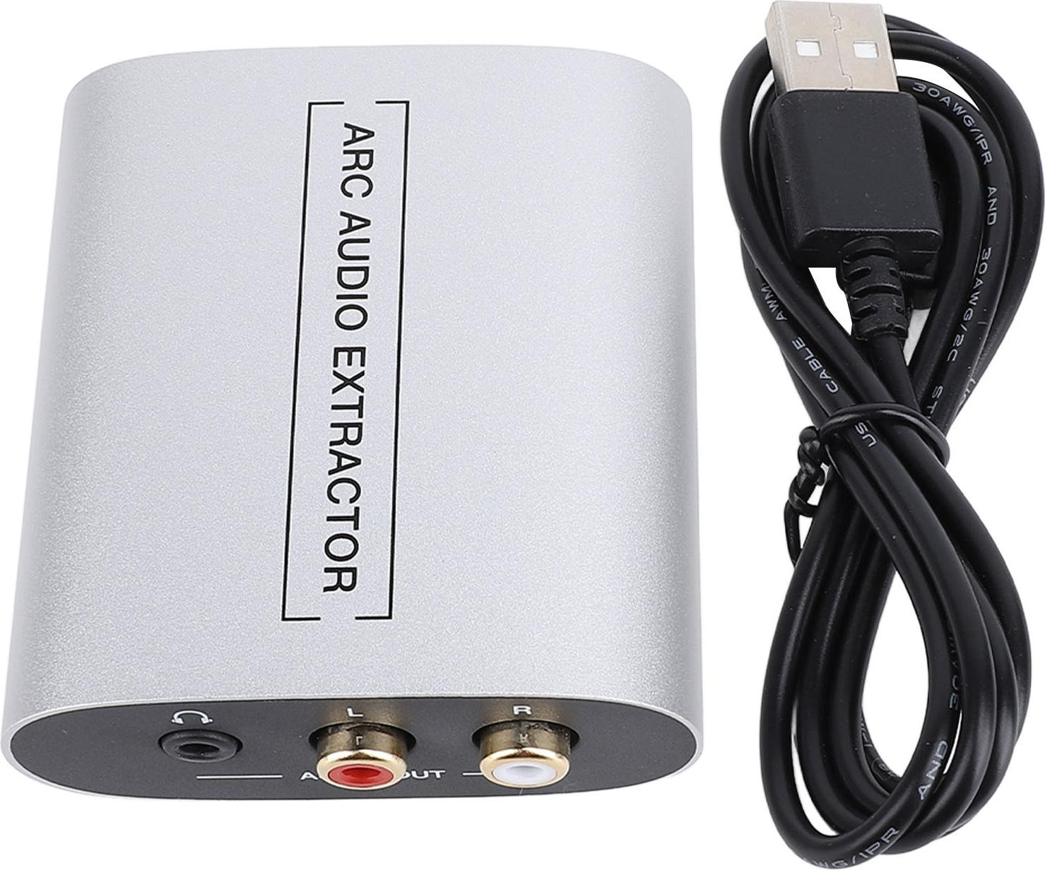 Sound Extractor HD Multimedia-interface met ARC-ondersteuning, 3,5 mm audio-aansluiting, LR AV-aansluitingen en analoge stereo-uitgangsconverter