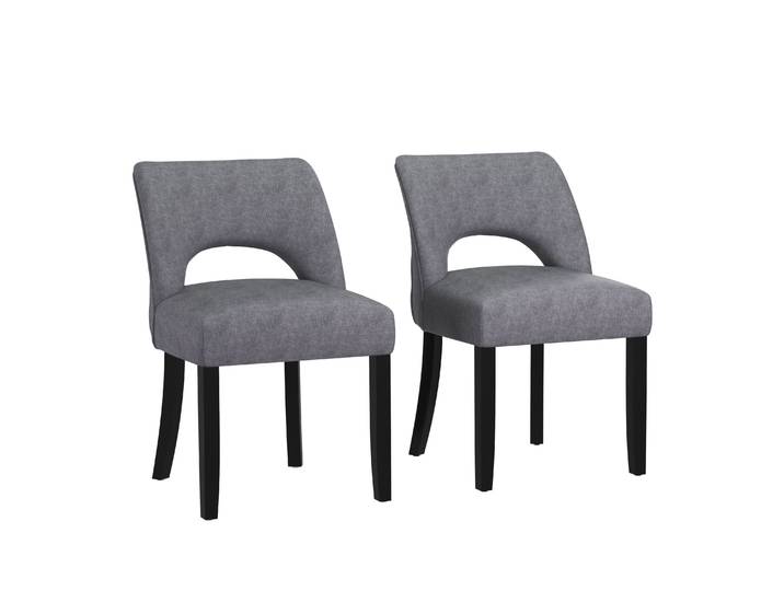 Esszimmerstuhl SIVARA 2er Set dunkelgrau