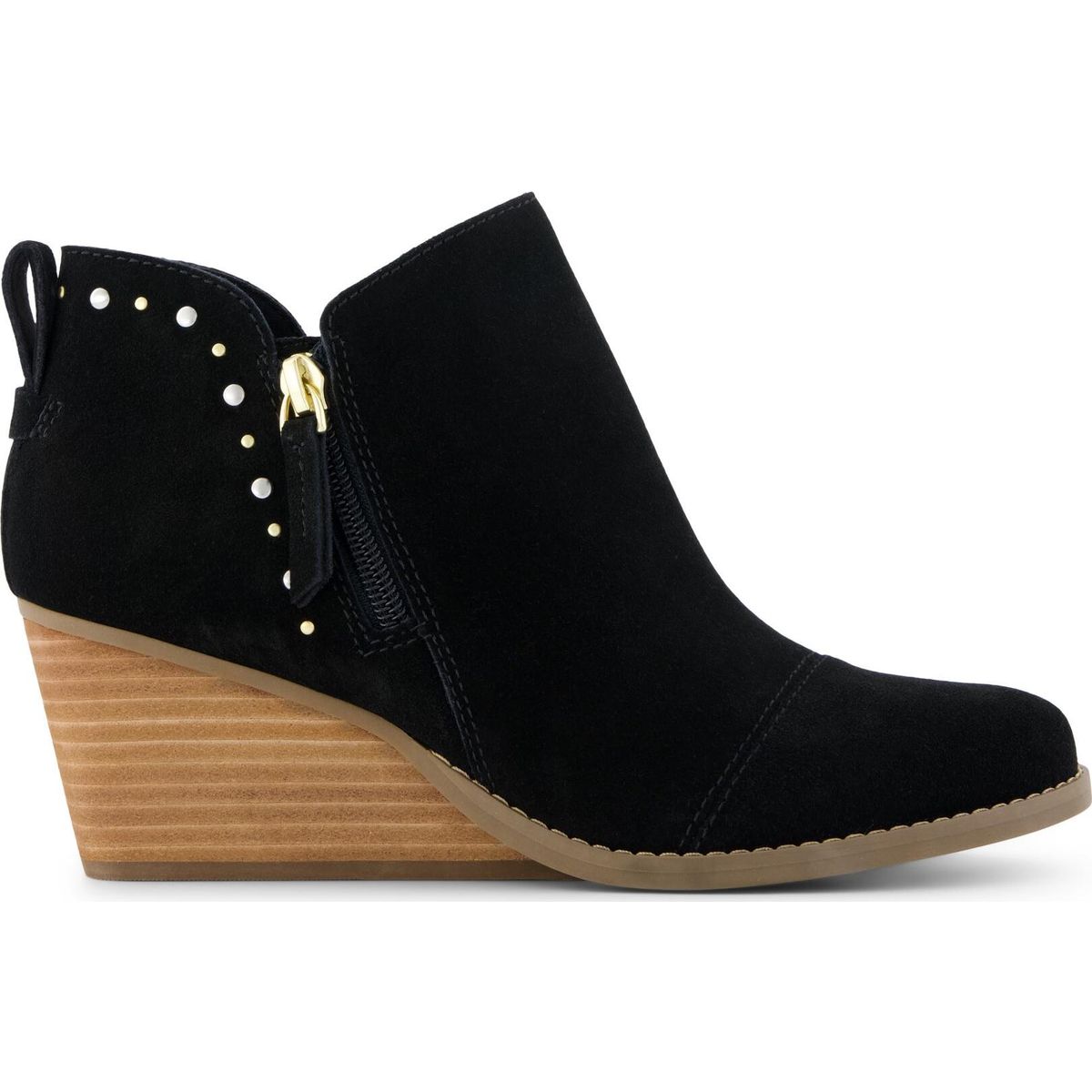 Toms Goldie black suede/studs 35.5 10023546-35.5