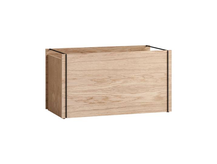 MOEBE Boîte de rangement en chêne 33x60 cm Bois, noir