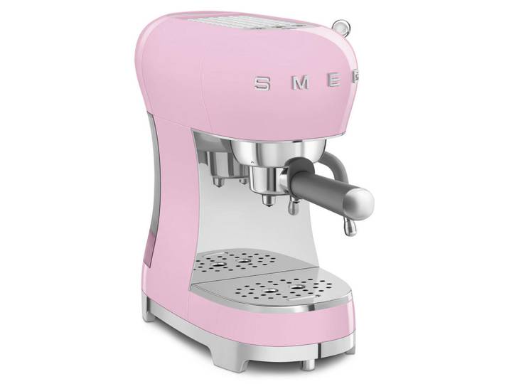 Smeg Espressomaschine 50´s Style, Pink, Metall, Kunststoff, 1100 ml, 14.9x33x32.9 cm, Küchengeräte, Kaffeemaschinen & Zubehör