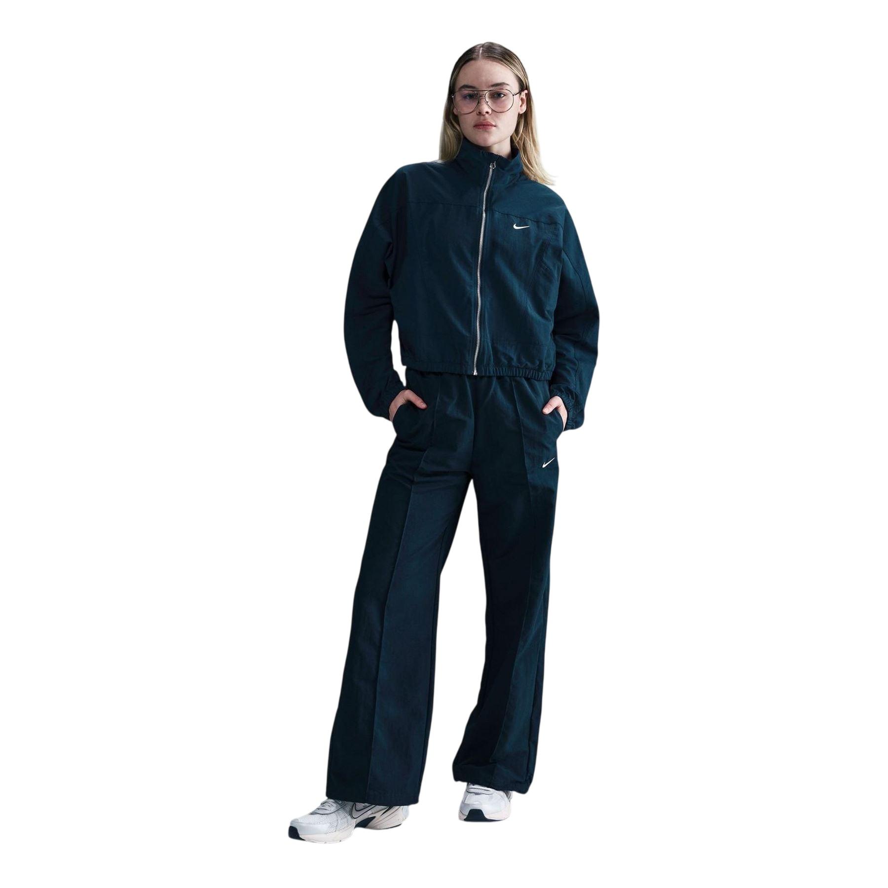 Nike - "Everything" Trainingsjacke für Damen, gewebter Stoff, Sport (Marine/Weiß)