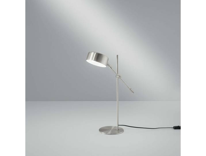 Lampe de table EIFFEL en métal nickelé avec point lumineux réglable