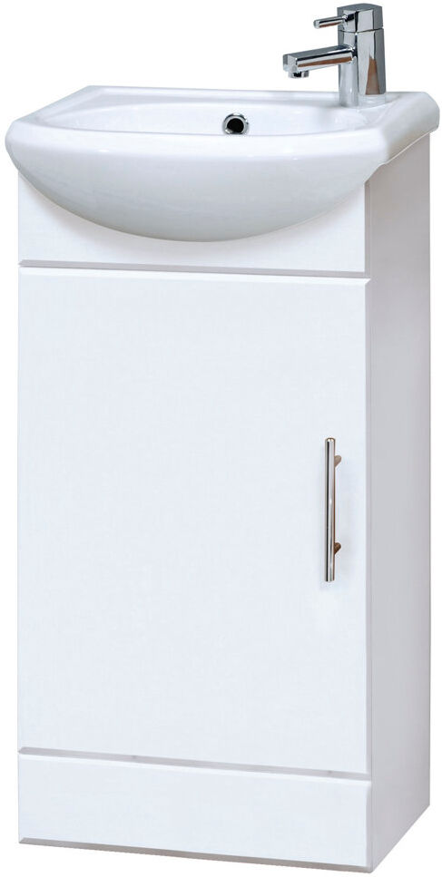 Nuie Single Bathroom Vanity with Integrated Ceramic Basin