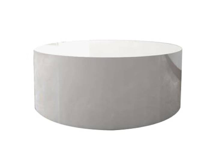 FOELANNE Runder Präsentationsständer aus hochdichtem Karton Weiß und Schwarz, mehrere Größen: Schaufensterpuppen-Vitrine(White,23.6x3.9in)