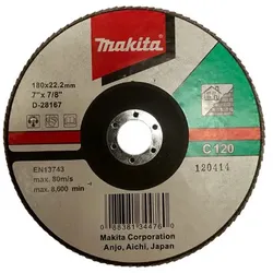 Makita Fächerschleifscheibe Ø 180 x 22,2 mm C120F D-28167 Winkelschleifer