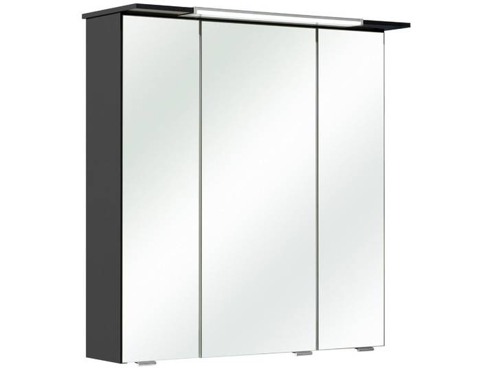 Pelipal Spiegelschrank QS 378, Anthrazit, Metall, 6 Fächer, 67x71x16 cm, Badezimmer, Badmöbelsets & Badmöbelserien, Badmöbelserien