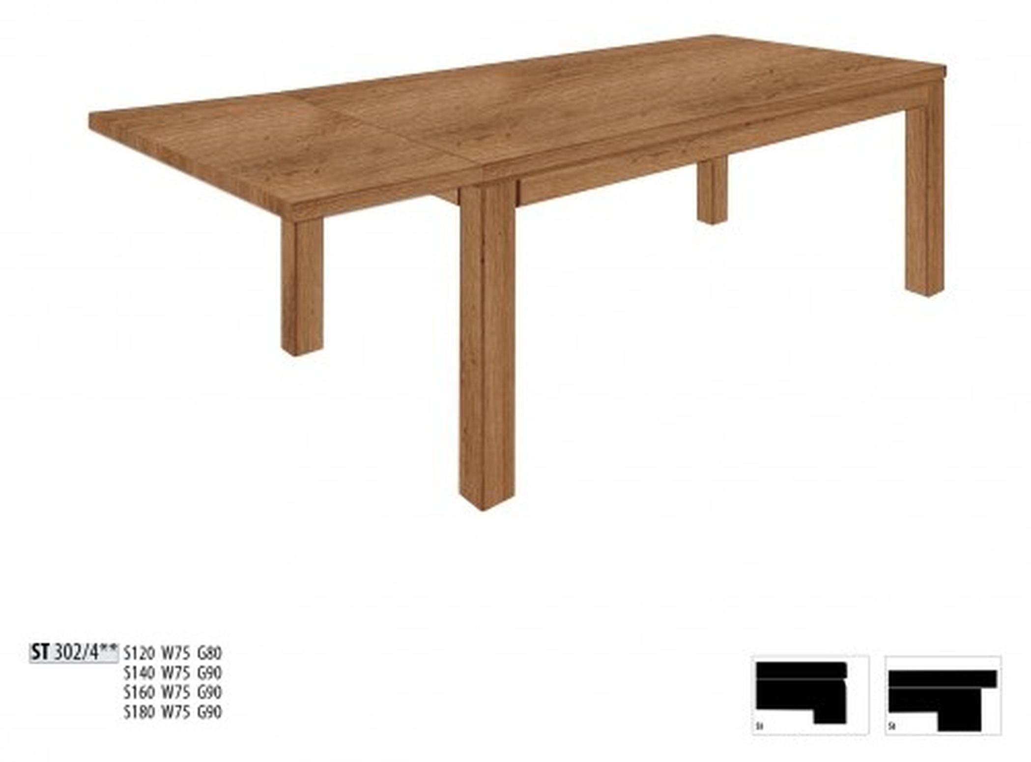 Tisch Holz Tische 160x90cm Holz Esstische Konferenz Massivholz Echte Eiche Neu