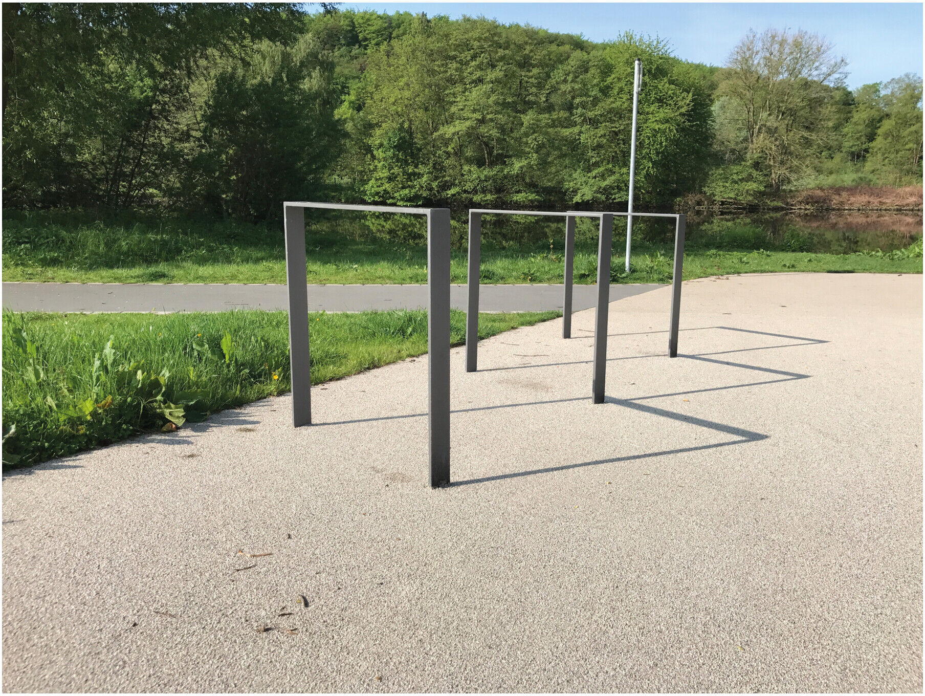 Schake Flachstahlbügel 50x12mm, Breite: 750mm Gesamthöhe:1200 mm + Querholm feuerverzinkt (451_075)