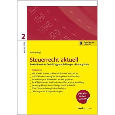 Steuerrecht aktuell 2/2016, Taschenbuch von Bert-Hagen Strodthoff Rolfes,Lars Micker,Sandra Matthes,Benno L'habitant;Annette Höne, Nwb Verlag,