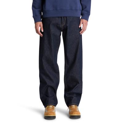 Relax-fit-Jeans TIMBERLAND "5 Pocket Denim Pants (Relaxed)", Herren, Gr. 32, Länge 32, blau (rinse), Denim/Jeans, Obermaterial: 100% Baumwolle, Jeans, 5-Pocket-Design, aus Baumwolle, Relax-Fit-Schnitt