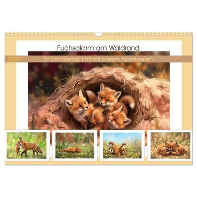 Fuchsalarm am Waldrand (Wandkalender 2027 DIN A3 quer), CALVENDO Monatskalender