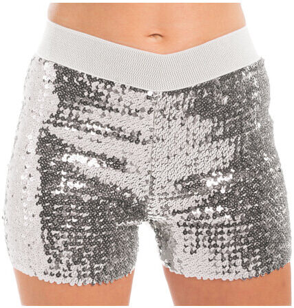 Pailletten-Hotpants, silber