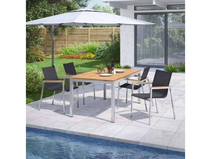 OUTLIV. Rimini Gartenmöbel-Set M (4 Plätze) Tisch 160x90cm