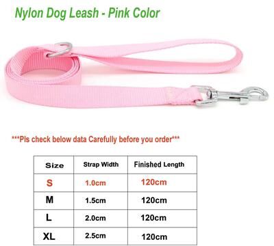 Uplifted Finds Classic Adjustable Nylon Pet Collar dog Leads Pink s