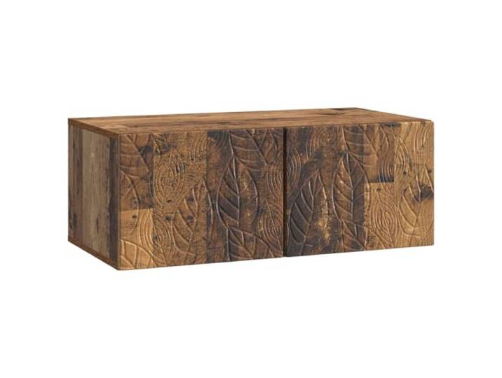 PUGYNBK TV-Möbel, Wand, 98 x 31 cm, Altholz Türscharnier 90 Grad, Wandmontage, Mehrzweckaufbewahrung, einfache Reinigung