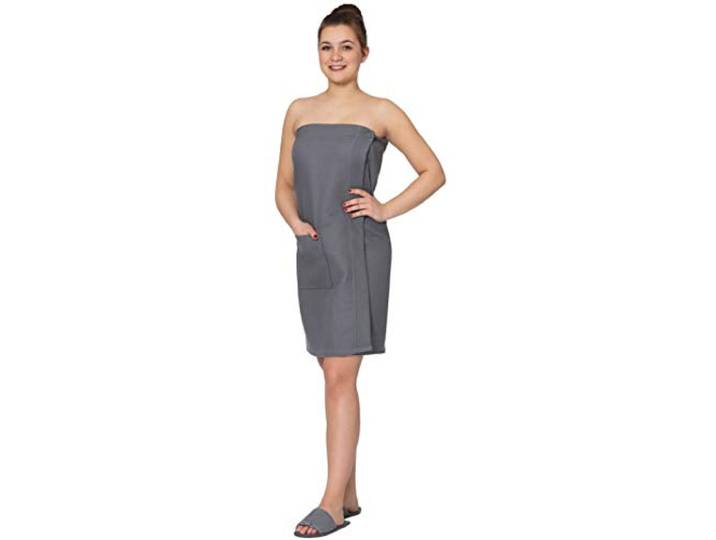 Zollner saunahanddoek voor vrouwen, 100% katoen, 200 gsm, one size fits all, wafelpique