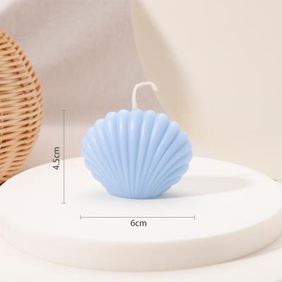 On Spot Shop Smokeless Aesthetic Candle Scented Candles Decoration Christmas Handmade DIY Home Room Decor Tools Accessories blue Shell