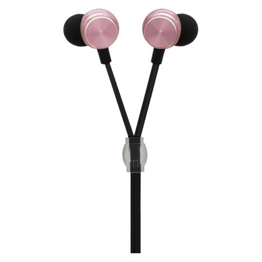 2GO Metallic InEar Headset 3,5mm Stereo, silber/rot (Kabelgebunden) (794477)
