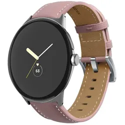 Cover-Discount Google Pixel Watch - Lederarmband rosa (Kunstleder), Uhrenarmband, Rosa