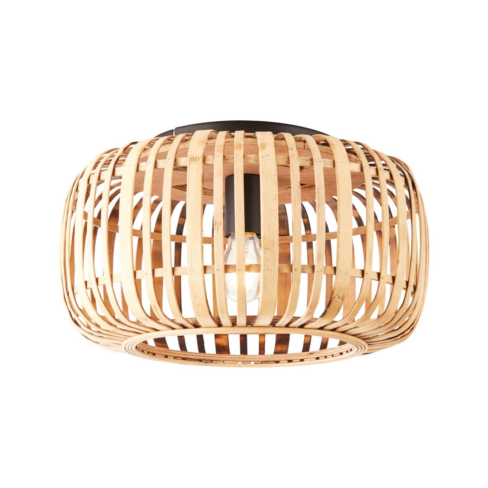 BRILLIANT Lampe, Woodrow Deckenleuchte 1flg hellbraun, Metall/Bambus, 1x A60, E27, 60W,Normallampen (nicht enthalten)