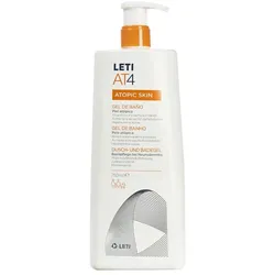 Leti, Duschmittel, AT4 Dusch- und Badegel - Milde, rückfettende Reinigung bei trockener oder zu Neurodermitis neig (750 ml)