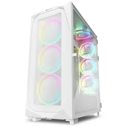 SHARKOON REV300 White, weiß, Glasfenster