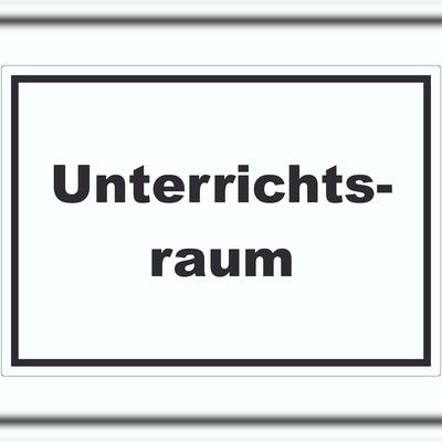 HB-Druck Unterrichtsraum Aufkleber mit Text Schule Schulung waagerecht A0 (841x1189mm)