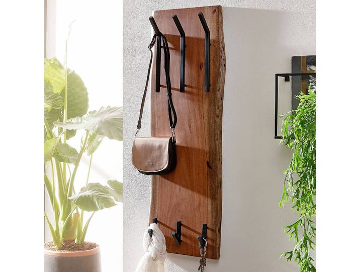Porte-manteau mural Karnin 35 x 100 x 11cm Marron